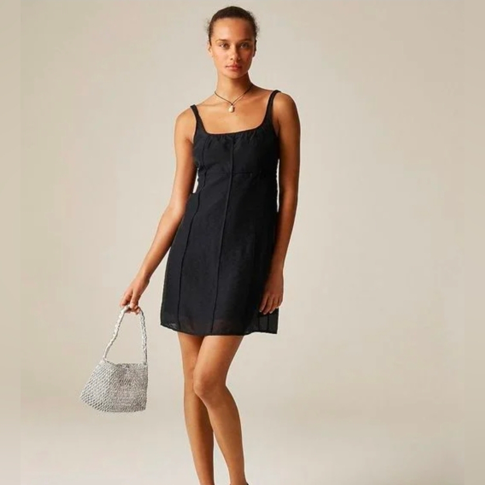 J Crew Sheer Organza Slip Dress
